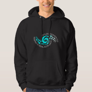 Karearea Hoodie und T-Shirt - Türkis auf Schwarze