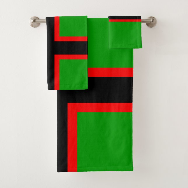 Karelia-Nationalflagge Badhandtuch Set (Insitu)