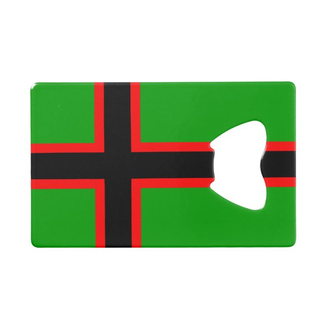 Karelia-Nationalflagge Geldbeutel Flaschenöffner (Vorderseite (Horizontal))