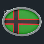 Karelia-Nationalflagge Ovale Gürtelschnalle<br><div class="desc">Patriotische Flagge von Karelia.</div>