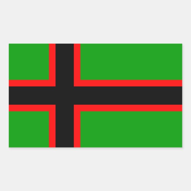 Karelia-Nationalflagge Rechteckiger Aufkleber (Vorderseite)