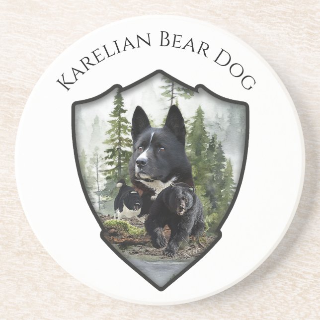 Karelian Bear Dog Getränkeuntersetzer (Vorne)