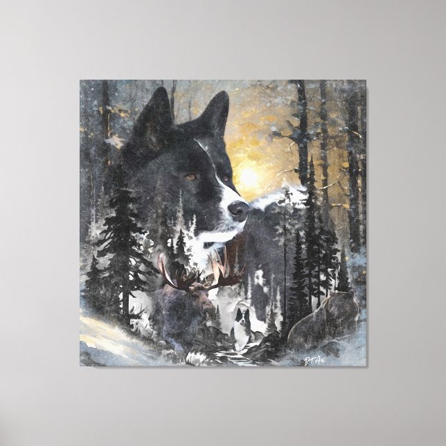Karelian Bear Dog Leinwanddruck (Vorderseite)