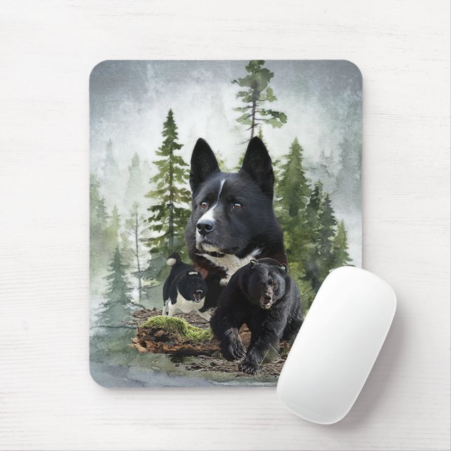 Karelian Bear Dog Mousepad (Mit Mouse)