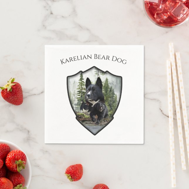 Karelian Bear Dog Serviette (Beispiel)