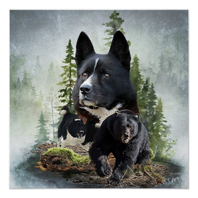 Karelian Bear Dog Tapestry Poster (Vorderseite)