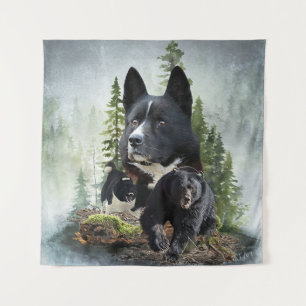 Karelian Bear Dog Wandteppich