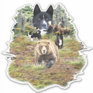 Karelischer Bärenhund Aufkleber