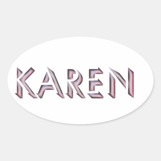 Karen-Aufklebername Ovaler Aufkleber (Vorderseite)