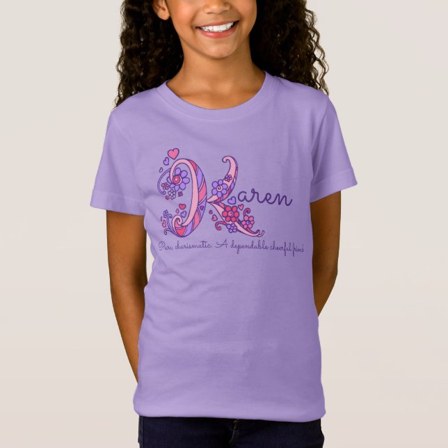 Karen Girls nennen K-Mongram Herzen T-Shirt (Vorderseite)
