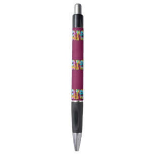 Karen Name Logo mit Blüten, schwarzer Tinte Pen Kugelschreiber
