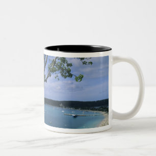 Karibik, Anguilla-Insel, Road Bay Harbour. Zweifarbige Tasse