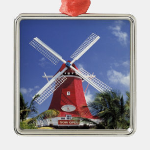 Karibik, Aruba. Alte Mühle, umgewandelt in "Mühl Silbernes Ornament
