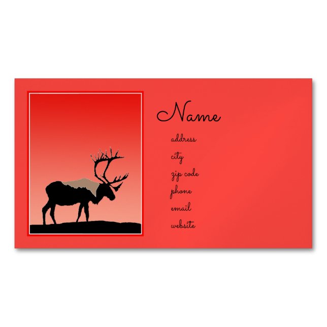 Karibik bei Sunset - Original Wildlife Art Magnetische Visitenkarte (Vorderseite)