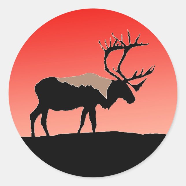 Karibik bei Sunset - Original Wildlife Art Runder Aufkleber (Vorderseite)