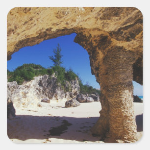 Karibik, Bermuda, Tucker's Town. Natürlich Quadratischer Aufkleber