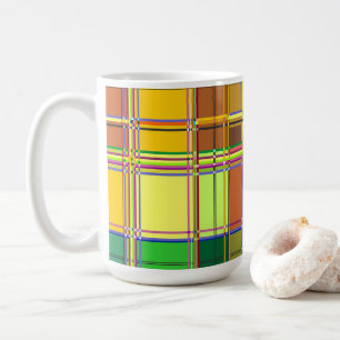 Karibik Buntes Tuch Madras Kariert Kaffeetasse