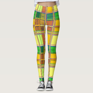 Karibik Buntes Tuch Madras Kariert Leggings