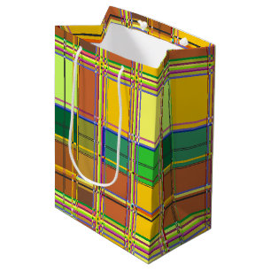 Karibik Buntes Tuch Madras Kariert Mittlere Geschenktüte