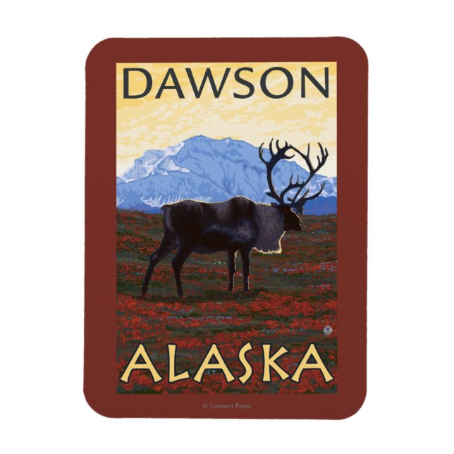 Karibik - Dawson, Alaska Magnet (Vertikal)