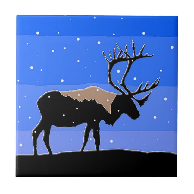 Karibik im Winter - Original Wildlife Art Fliese (Vorderseite)