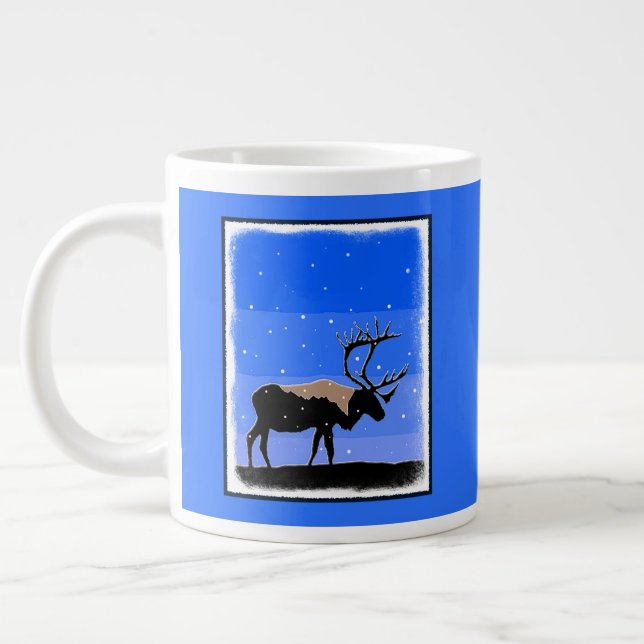 Karibik im Winter - Original Wildlife Art Jumbo-Tasse (Links)
