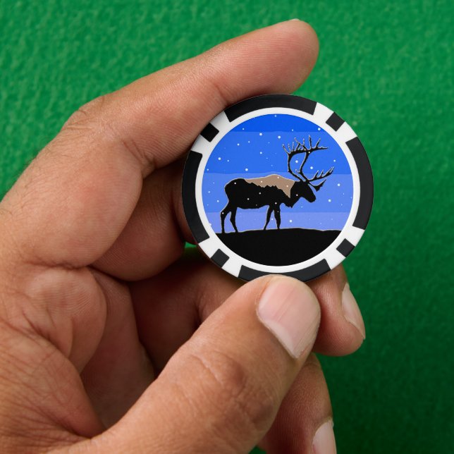 Karibik im Winter - Original Wildlife Art Pokerchips (Hand)