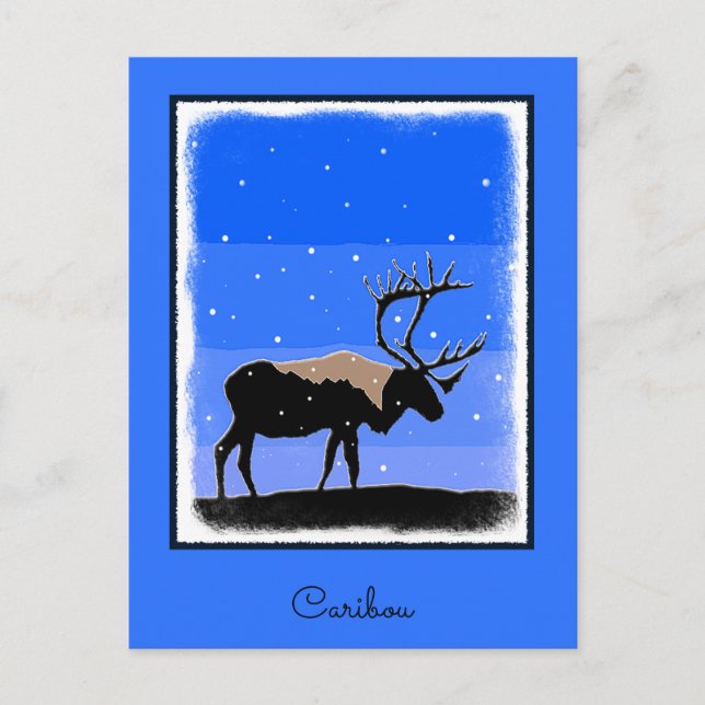 Karibik im Winter - Original Wildlife Art Postkarte (Vorderseite)