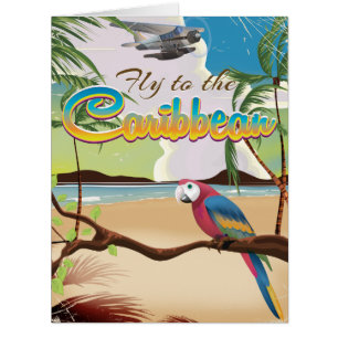 Karibik-Insel Vintage Retro-Reiseplakat