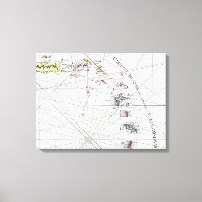 KARIBIK: KARTE, 1775 LEINWANDDRUCK (Vorderseite)