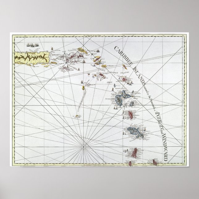 KARIBIK: KARTE, 1775 POSTER (Vorne)