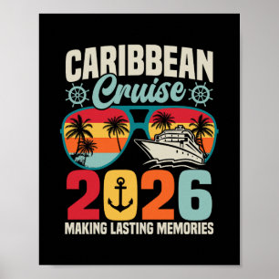 Karibik-Kreuzfahrt 2026 Urlaubsreise passende Fami Poster