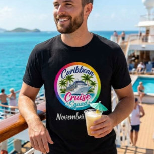 Karibik Kreuzfahrt Squad Schiff Eincheckgruppe T-Shirt