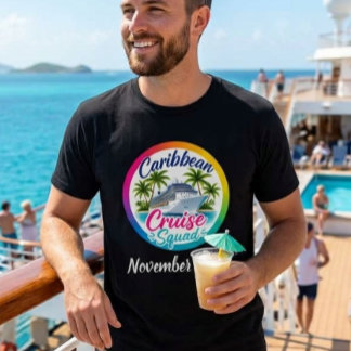 Karibik Kreuzfahrt Squad Schiff Eincheckgruppe T-Shirt