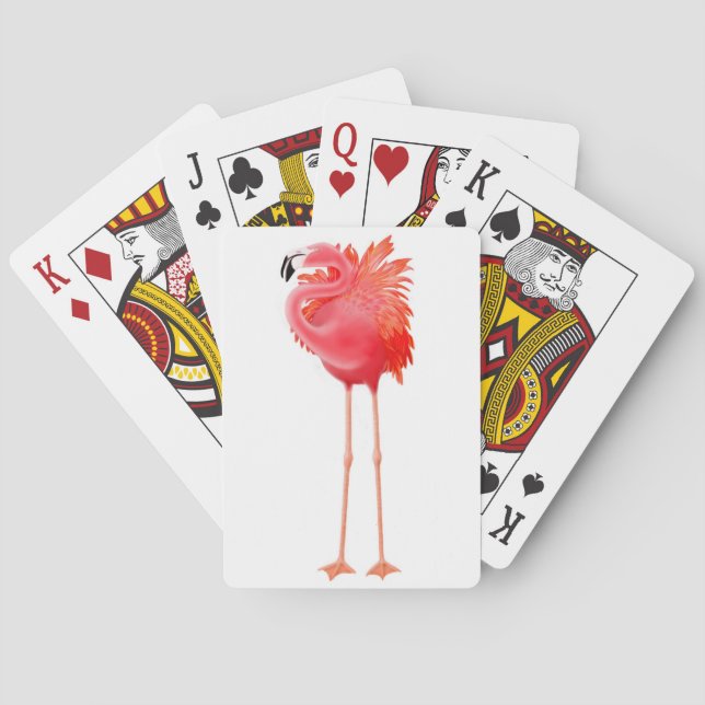 Karibik Pink Flamingo Spielkarten (Rückseite)