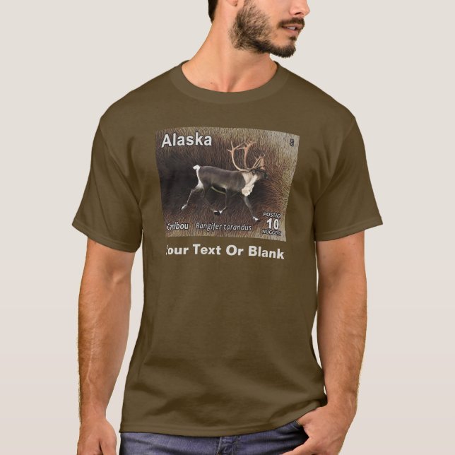 Karibik (Reindeer) - Alaska Postage T-Shirt (Vorderseite)