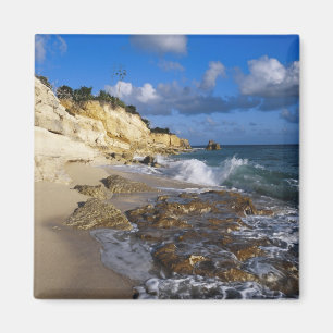 Karibik, St. Martin, Klippen am Cupecoy-Strand Magnet
