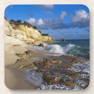 Karibik, St. Martin, Klippen am Cupecoy-Strand Untersetzer