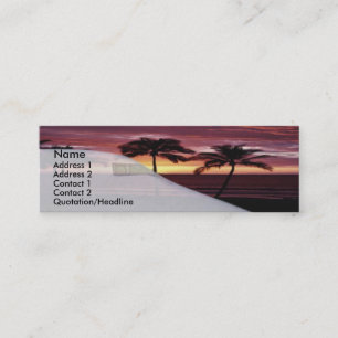 Karibik Travel Business Card Mini Visitenkarte