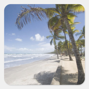 Karibik - Trinidad - Manzanilla Beach an Quadratischer Aufkleber
