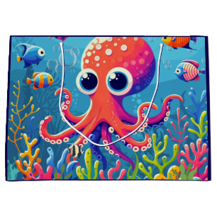 Karibik-/Tropen-/Hawaii süße Octopus Große Geschenktüte