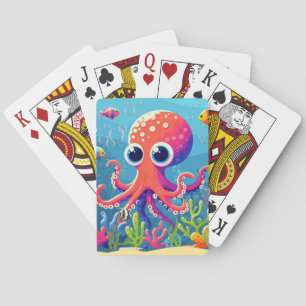 Karibik-/Tropen-/Hawaiianisch süßer Oktopus Spielkarten