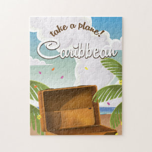 Karibik-Urlaub Klassisches Reiseplakat,