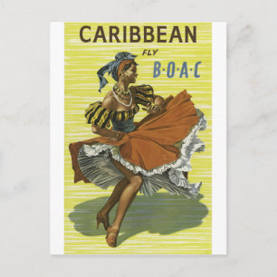 Karibik Urlaub Vintage Reise Postkarte