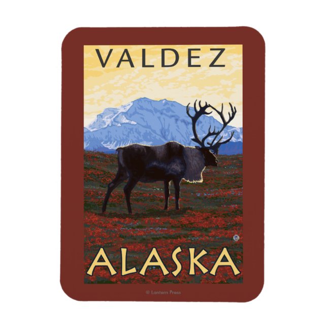 Karibik - Valdez, Alaska Magnet (Vertikal)