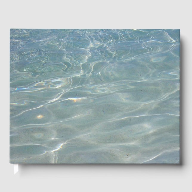 Karibik Wasser Abstrakt blauer Natur Gästebuch (Vorderseite)