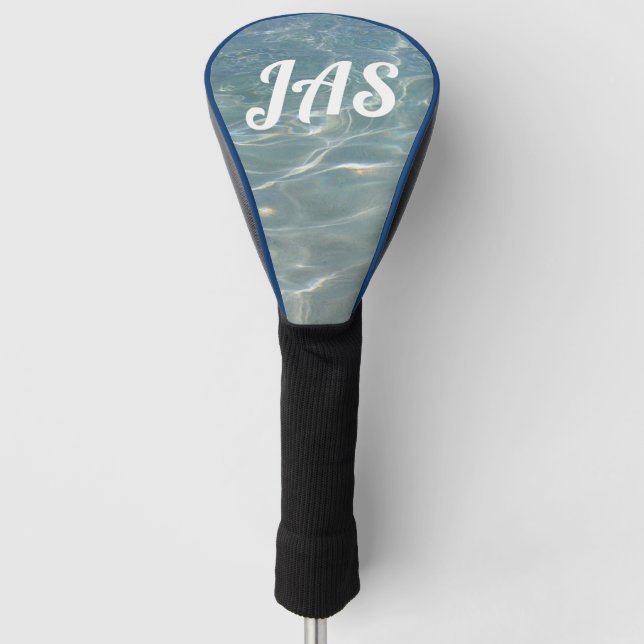 Karibik Wasser Abstrakt blauer Natur Golf Headcover (Vorderseite)