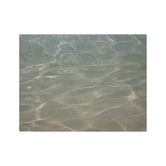 Karibik Wasser Abstrakt blauer Natur Holzposter (Vorderseite)
