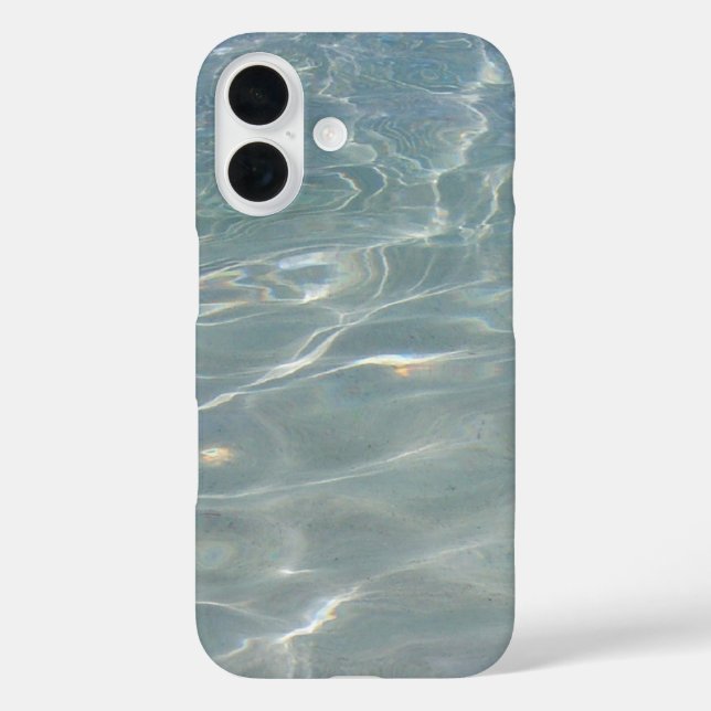 Karibik Wasser Abstrakt blauer Natur iPhone 16 Hülle (Rückseite)