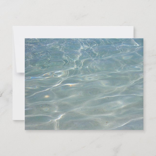 Karibik Wasser Abstrakt blauer Natur Karte (Vorderseite)